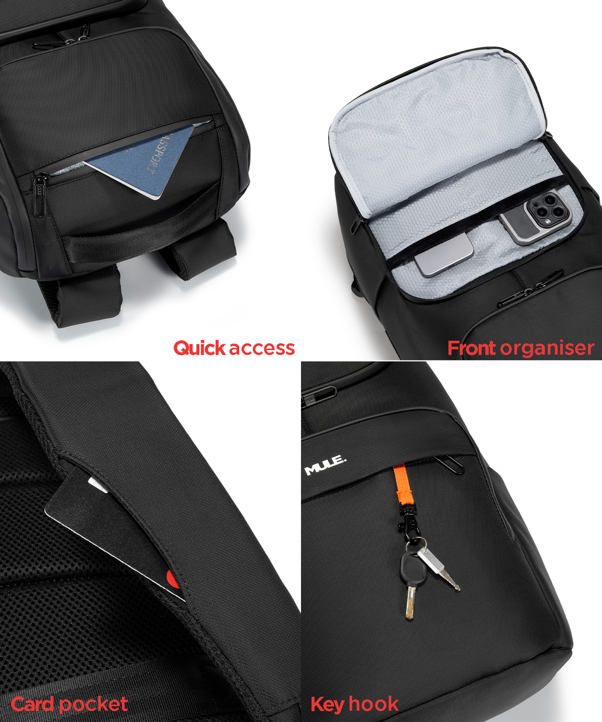 Binary laptop Backpack with multiple organiser pocket