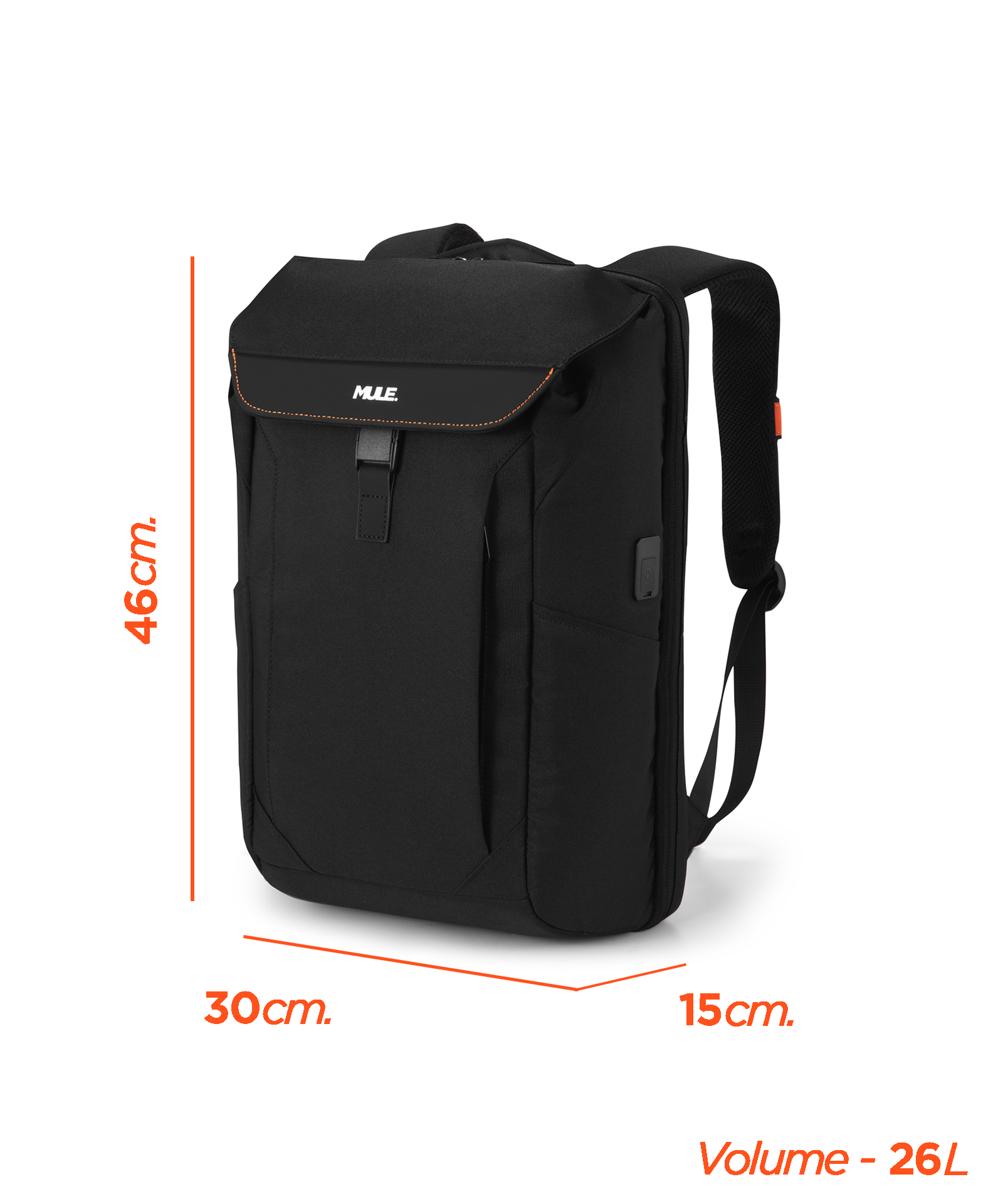 mule kepler overnighter backpack with ergonomic shoulder strap