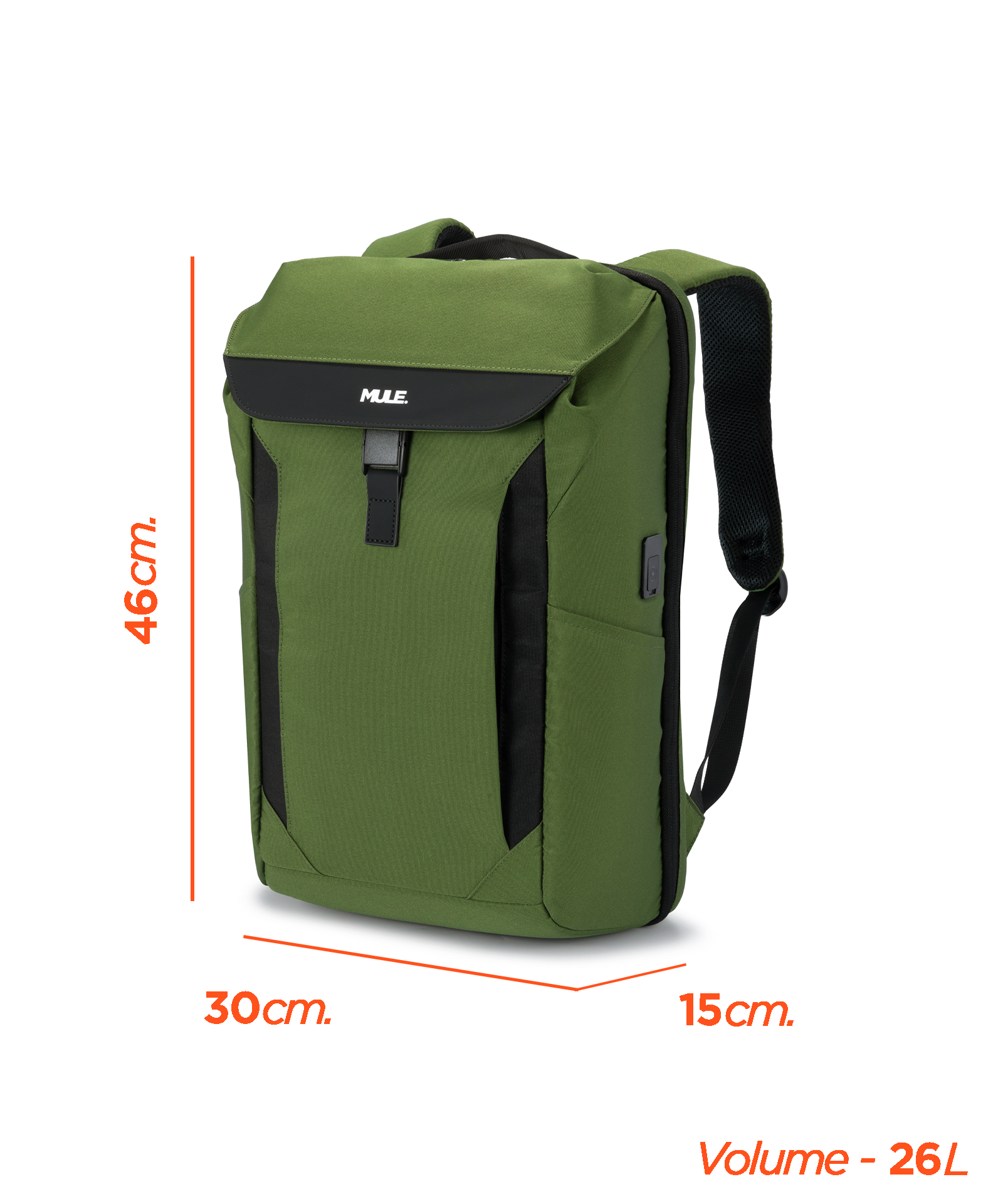 mule_kepler_overnighter_backpack_with_ergonomic_shoulder_strap green