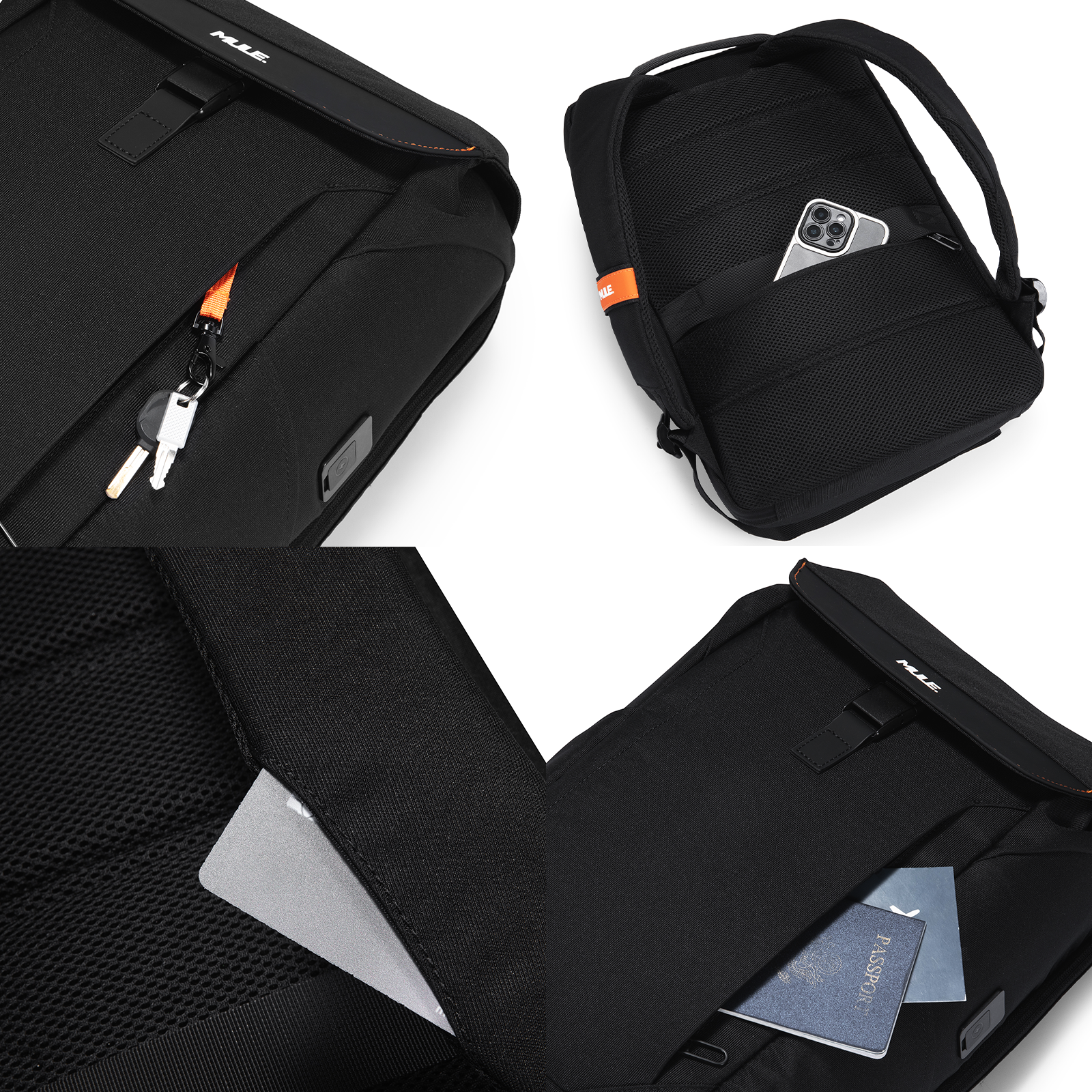 mule kepler overnighter backpack with multiple pockets