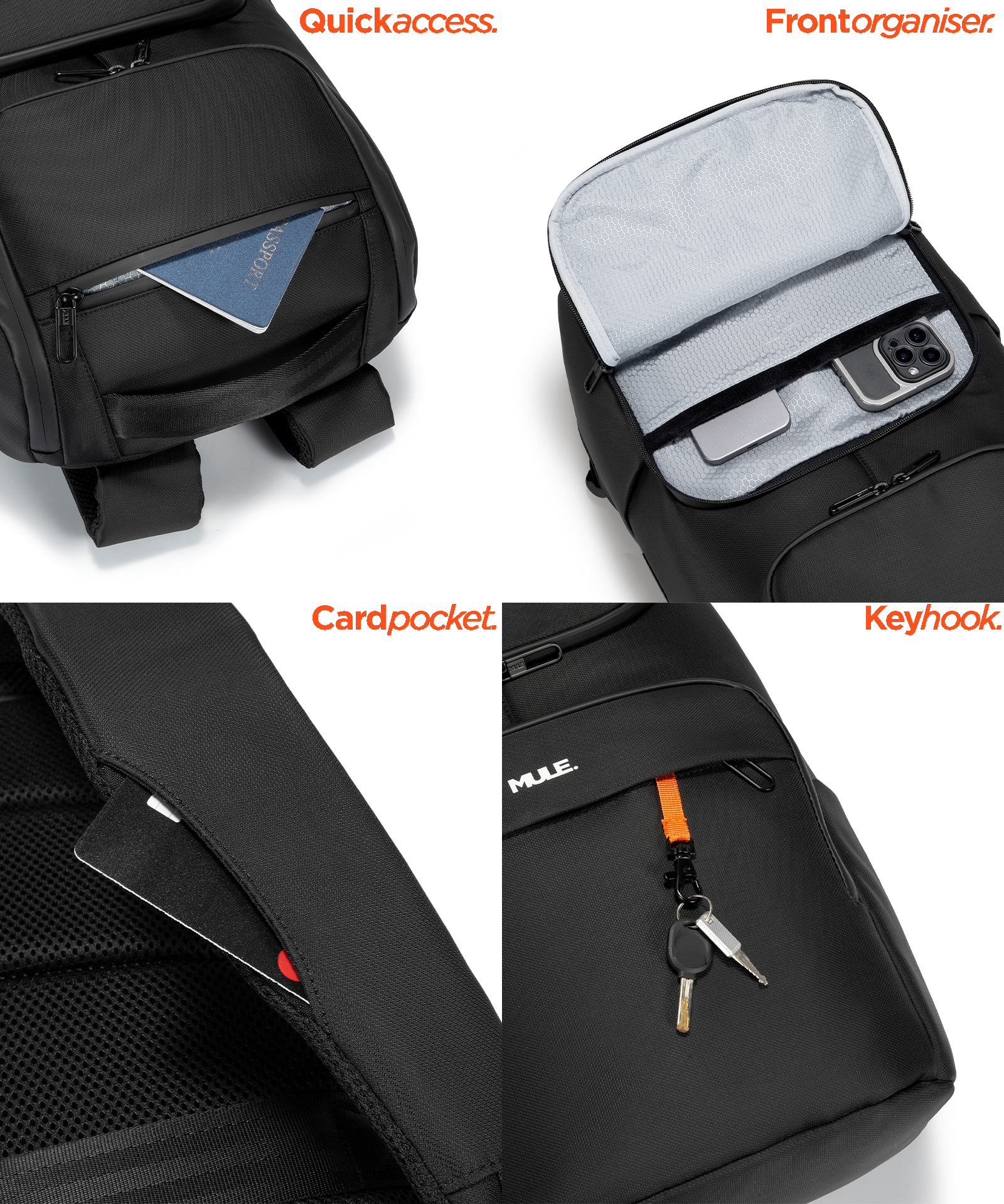 Binary laptop Backpack with multiple organiser pocket 