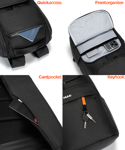 Binary laptop Backpack with multiple organiser pocket 
