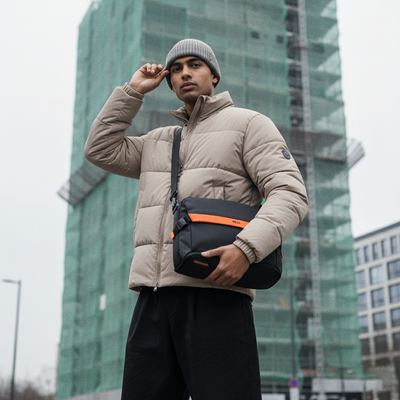 Hatch Premium laptop messenger bag black