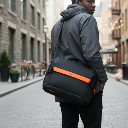 Hatch Premium laptop messenger bag black