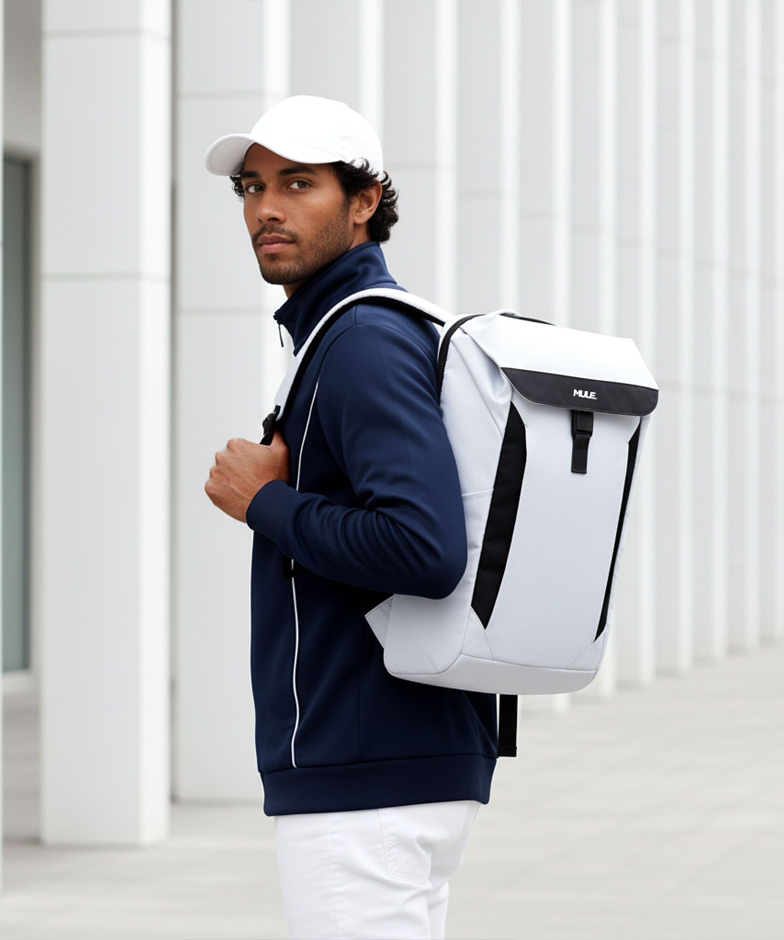 kepler everyday travel backpack white 