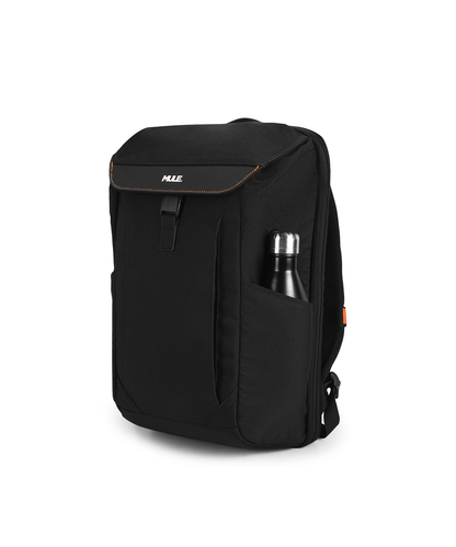 kepler everyday travel backpack  Black backpack with a water bottle pocket 
