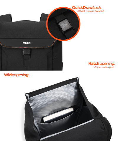 kepler overnighter backpack with wide opening and quickdraw locks